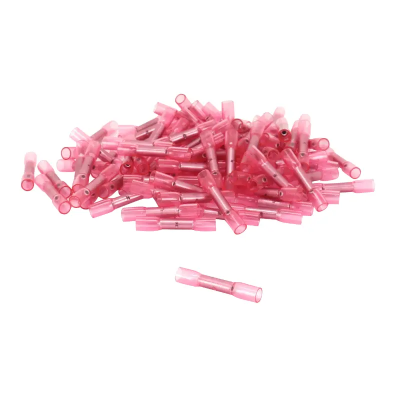 تھرمو-ریٹریکٹیبل کرِمپ ایبل الیکٹریکل ٹرمینل گلابی 0.5-1.5 ایم ایم² (100 پیسز کا پیکٹ)