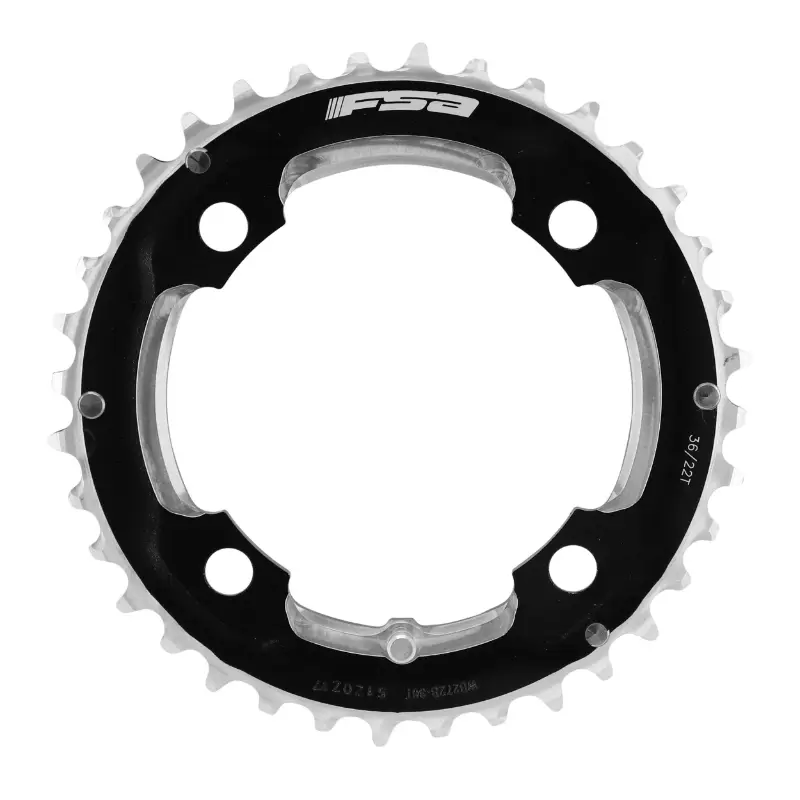 MTB-Kettenblatt 4BRA d.104 Fsa Original 36DTS Doppel Außen Alu schwarz 10-11G. (WB272B)