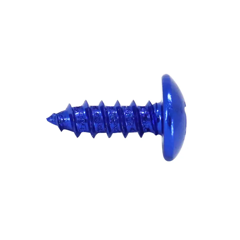 Parker-Schraube Rundkopf 5,0 x 12 mm Aluminium blau Sélection P2R (10er Pack)