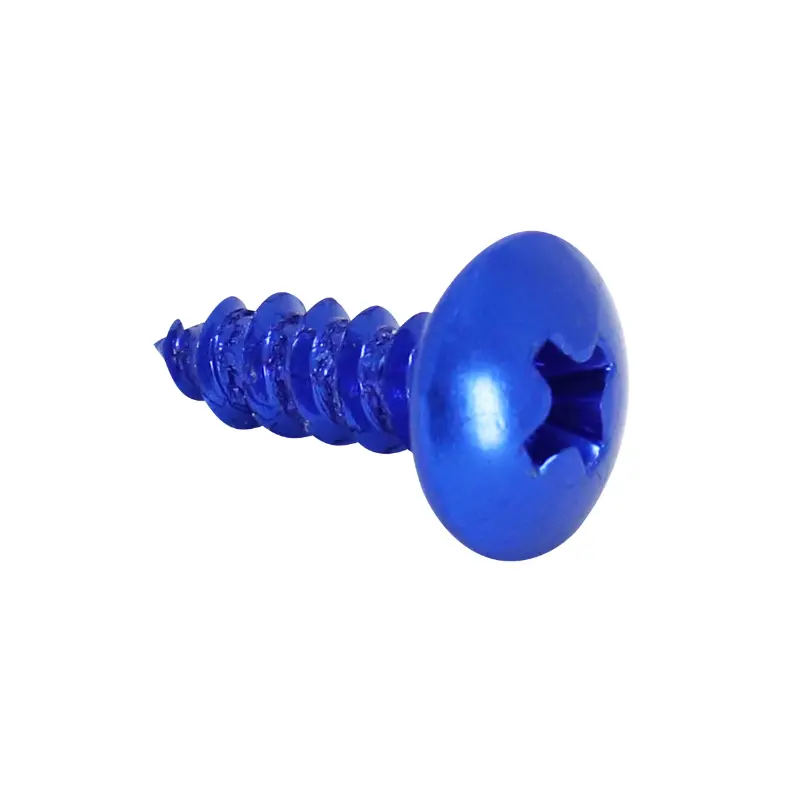 Parker-Schraube Rundkopf 5,0 x 12 mm Aluminium blau Sélection P2R (10er Pack) — Ansicht 2