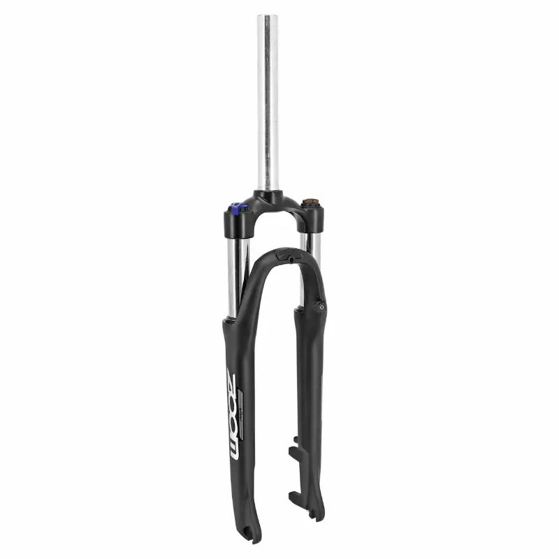 Fourche VTC 28" 700X35 Zoom 187D aluminium ressort noir mat débattement 65 mm réglable pivot lisse 1"1-8-28,6 extérieur compatible disque avec fixation garde-boue Leader Fox blocage rapide