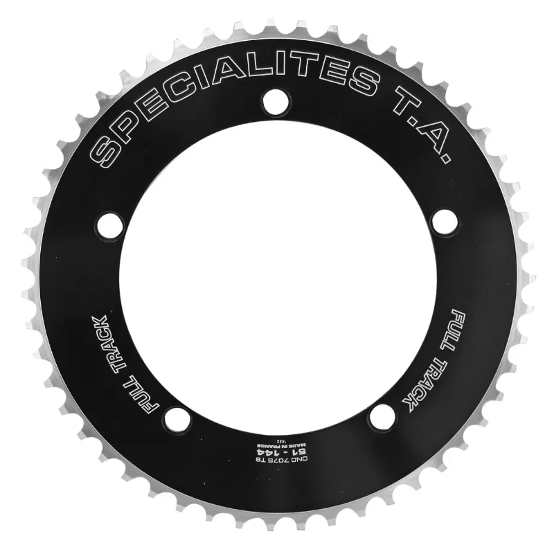 Ritzel 5ARM d.144 TA Full Track 51Z schwarz Alu 7075 für Kette 3.17MM (1"1-8)
