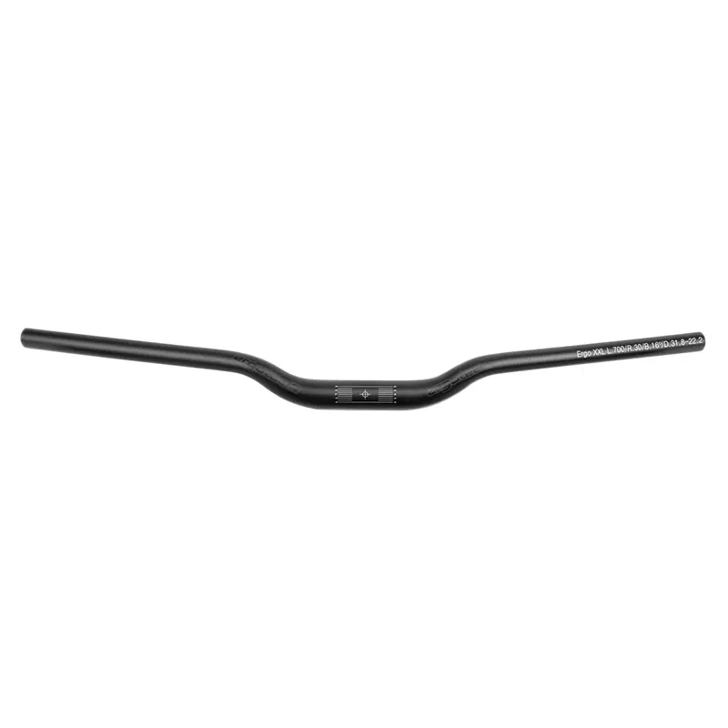 Cintre VTT demi-relevé Ergotec Ergo M aluminium noir Ø31,8 mm L640 mm relevé 30 mm