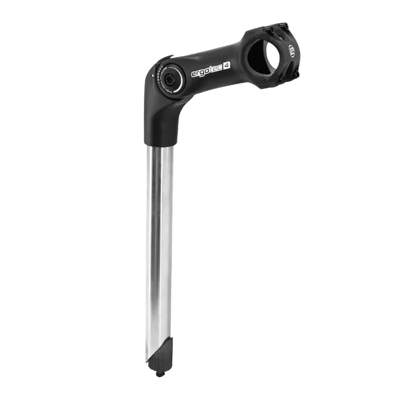 Potence city a plongeur Ergotec octopus 2 reglable 25.4MM pour cintre 31.8MM l 110MM argent-noir (plongeur 300MM) (homologue niveau 4)