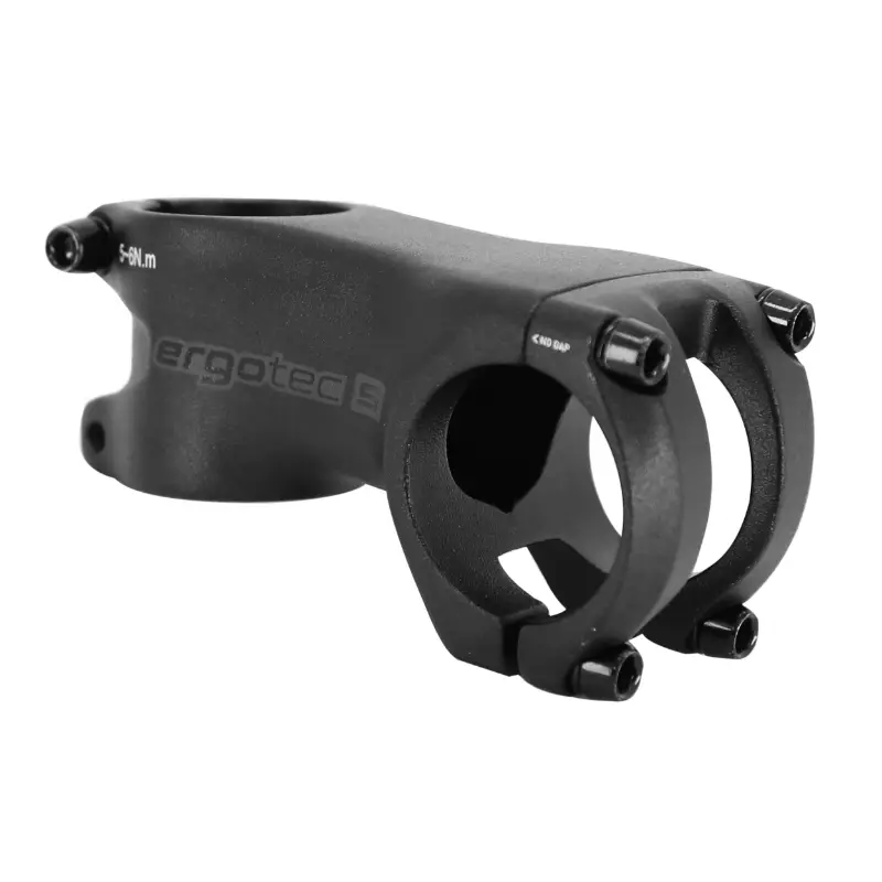 Vorbau MTB Gravel Ergotec Hake Aluminium Schwarz Fix Lenker 31,8 mm L 60 mm Gabel 1"1/8