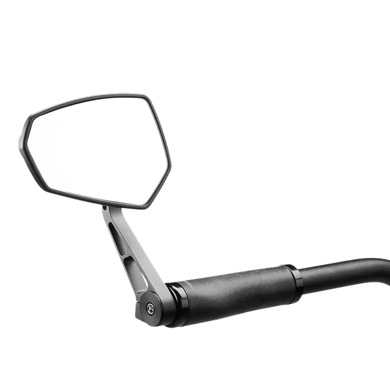 Ergotec M-77 Fahrradrückspiegel links oder rechts Kunststoff-Aluminium schwarz kompatibel mit Tretroller