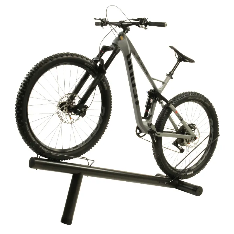 Geschäftsaussteller schräg für Fahrrad hochglanz schwarz BICISUPPORT — Ansicht 3