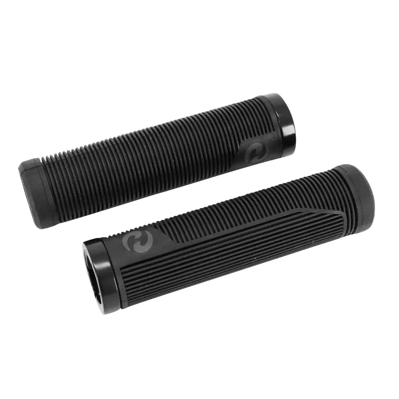 Poignée VTT Herrmans Super Confort noir-gris L130 mm serrage double collier (paire)