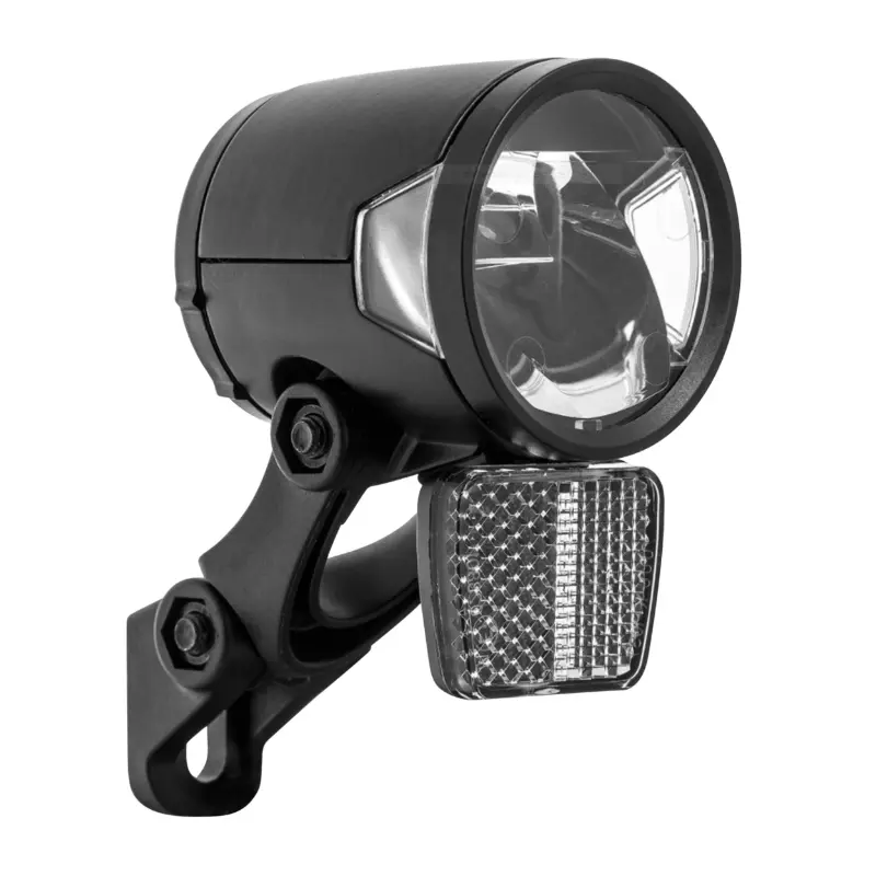 Iluminação bicicleta VAE Herrmans MR8 180 lumens preto dianteiro na forquilha 6-12V