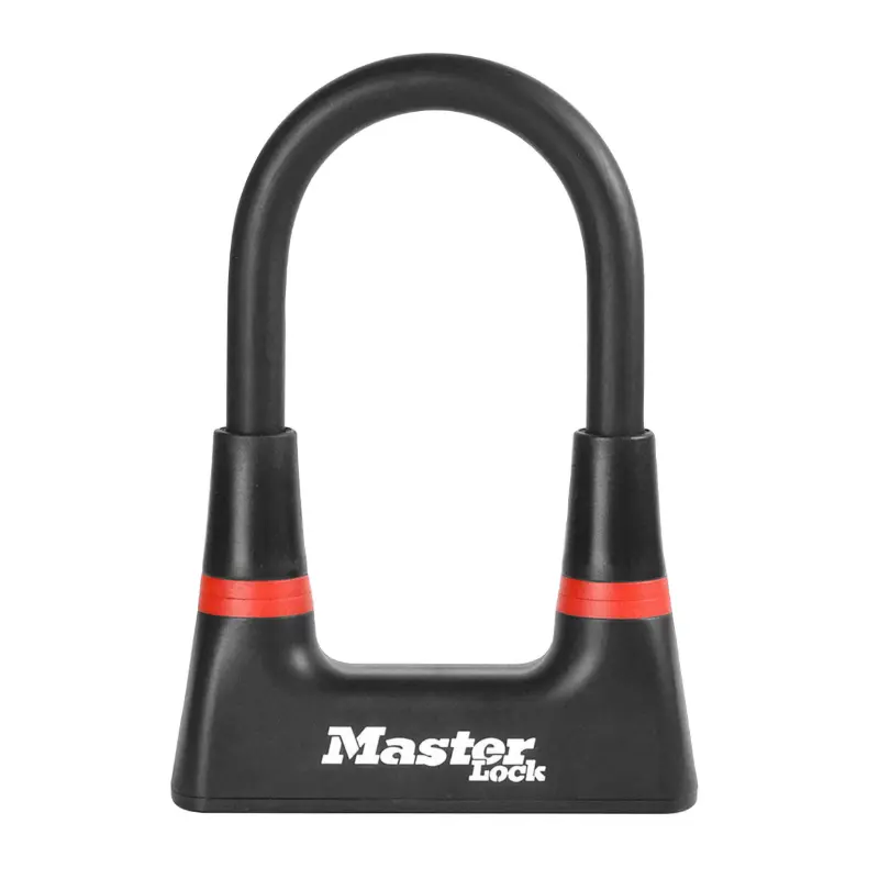Антиволна брава тип U Masterlock 80 x 150 mm диаметър 14 mm черна с 4 ключа