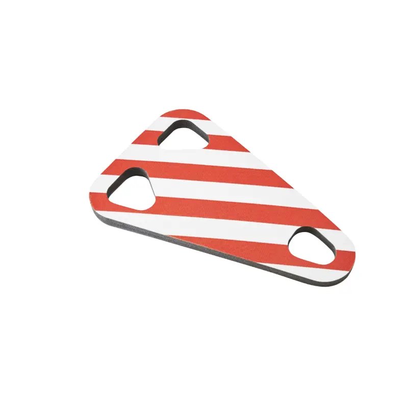 Schutzpolster weiß-rot für Fahrradträger Mottez - Dreieckform 38 x 58 cm Stärke 15 mm