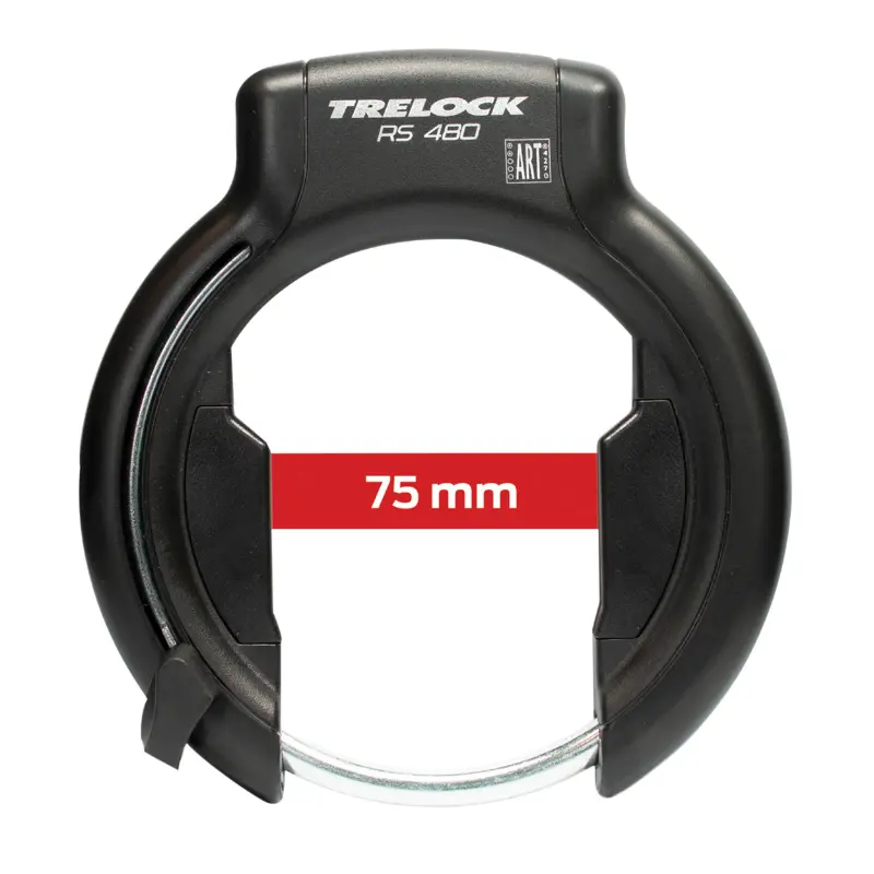 Fahrradschloss Hufeisen Trelock RS480 schwarz mit Halterung — Ansicht 3