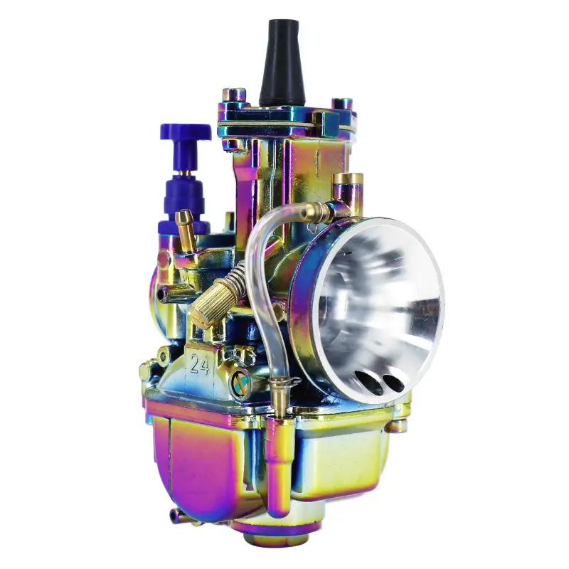 Carburateur PWK 24 titane à boisseau plat avec powerjet et starter à tirette P2R