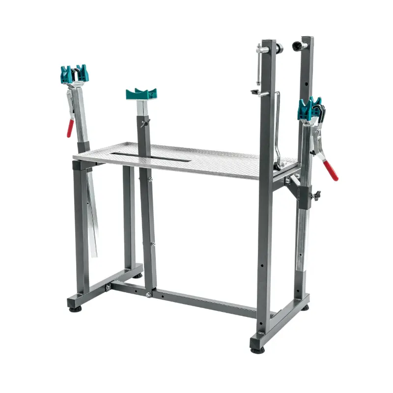Pied de montage-réparation vélo Officine Parolin Genius H 102 cm 47x78 cm avec adaptateur