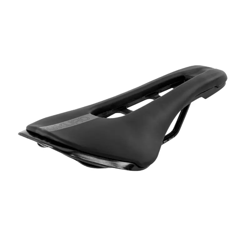 Selle Sélection P2R Skuad Route Dakota noir avec trou central rail métal 257x141mm