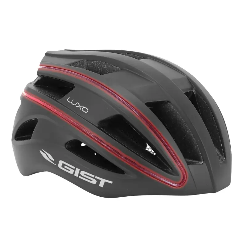 Fahrradhelm Erwachsene GIST Urbain Luxo schwarz in-mold mit USB-Beleuchtung 360° Größe 56-62