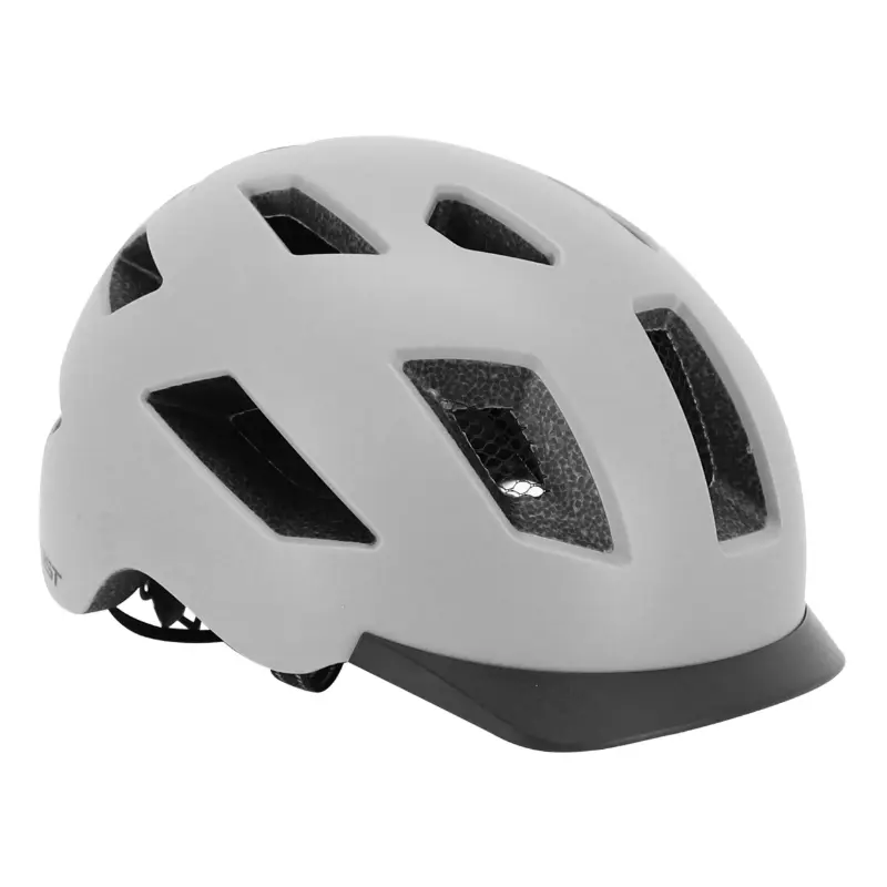 GIST Urban Smart grauer Fahrradhelm für Erwachsene In-Mold mit Rücklicht Größe 56-62