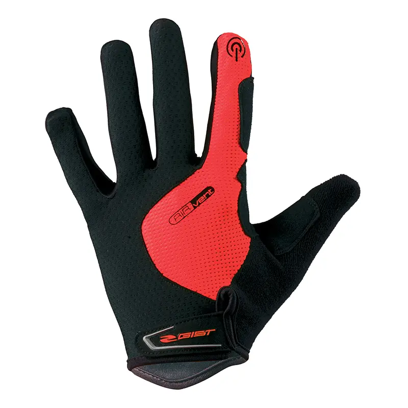 MTB Langfingerhandschuhe Gist Hero Gel rot L touchscreen-kompatibel