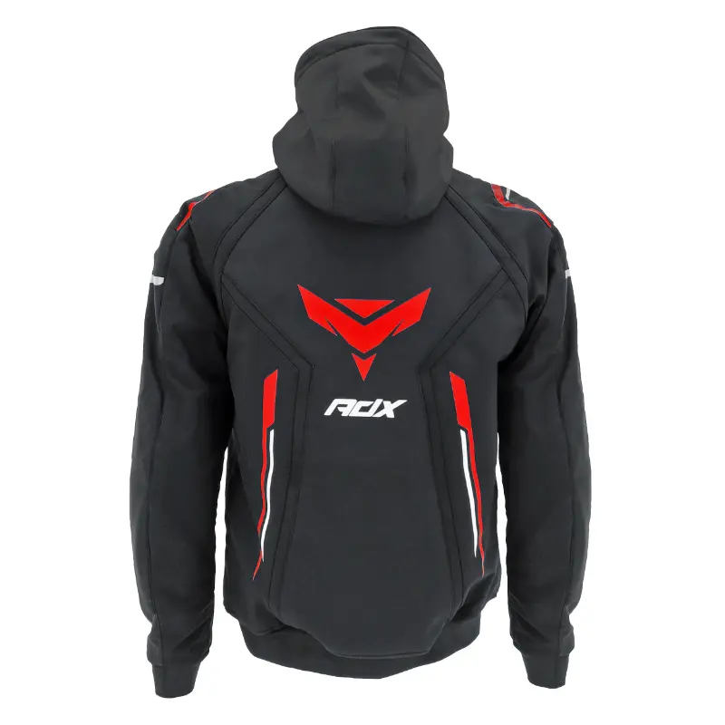 Jacke-Blouson ADX RSX schwarz-rot XS mit abnehmbarer Kapuze und Protektoren — Ansicht 2