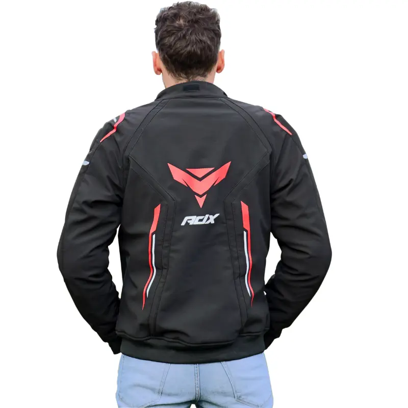 Jacke-Blouson ADX RSX schwarz-rot XS mit abnehmbarer Kapuze und Protektoren — Ansicht 8