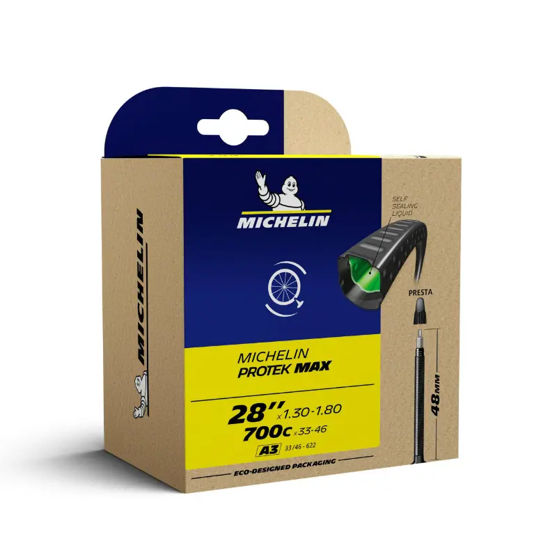 DUŠE PRO KOLO 28" x 1.30 AŽ 1.80 MICHELIN A3 PROTEK MAX PRESTA VP 48MM 250G (33/46-622) (KARBON) - Nahrazuje referenci S232097