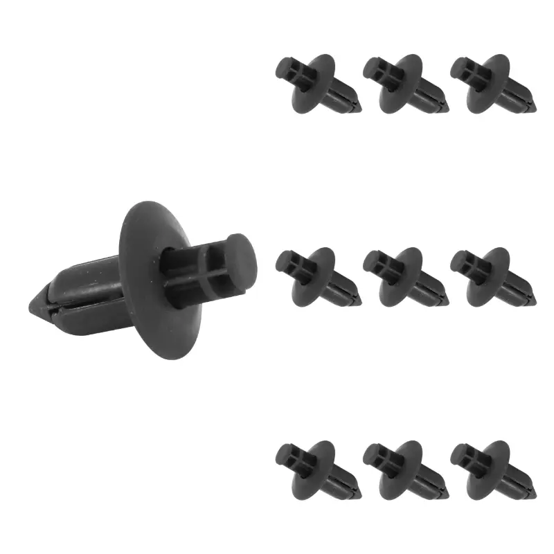 Befestigungsklammern für Karosserie Verkleidung Kunststoff schwarz Durchmesser 8 mm - Satz von 10 - Sélection P2R
