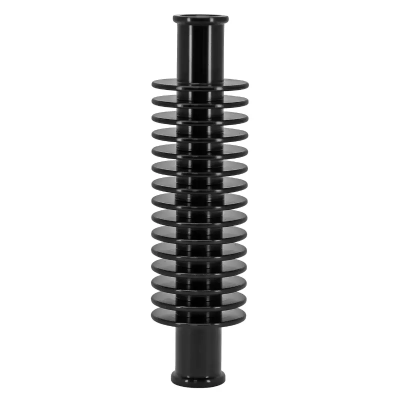 Kühler Kühlung für Wasserschlauch Aluminium CNC schwarz runde Form 133 x 35 mm Schlauchbefestigung 17 mm REPLAY