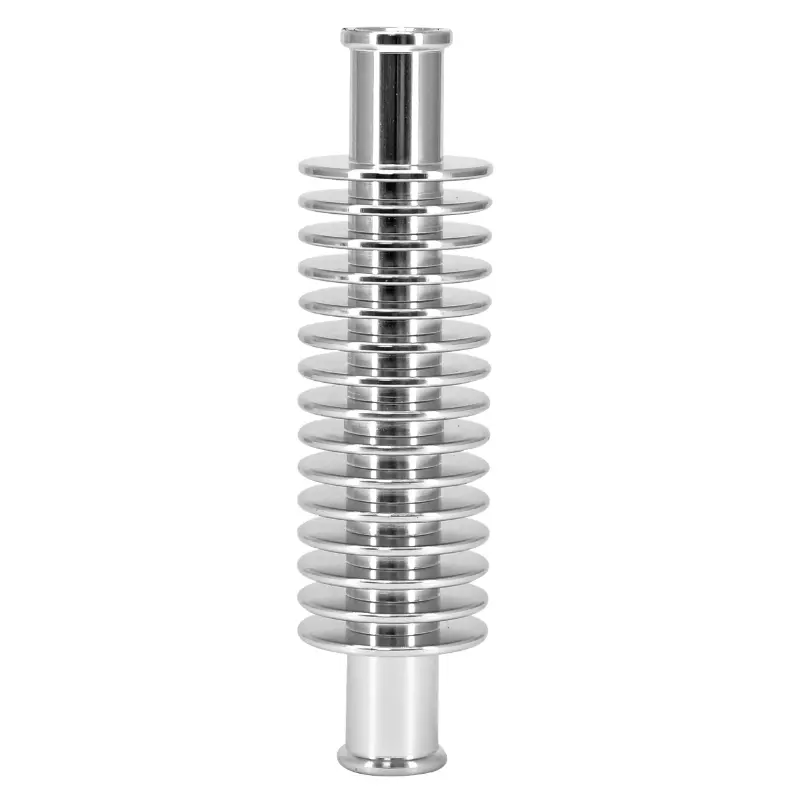Radiateur refroidisseur de durite d'eau aluminium CNC forme rond 133 x 35 mm fixation 17 mm REPLAY