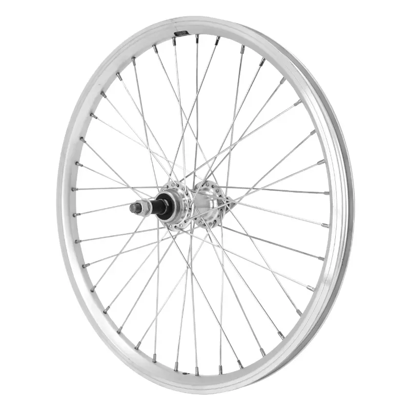 MTB hjul 20" ER10 baghjul med alu nav, solid aksel og frihjul 5-6-7V (sælges med møtrik 10X100) fælg 19C