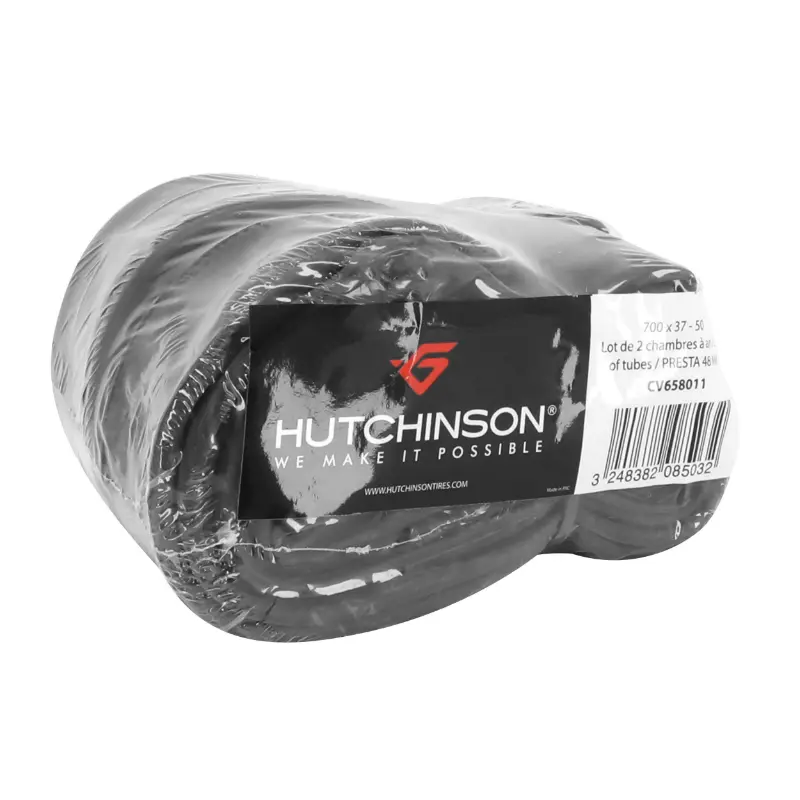 Chambre à air vélo 700 x 37-50 Hutchinson valve Presta 48 mm (lot de 2)