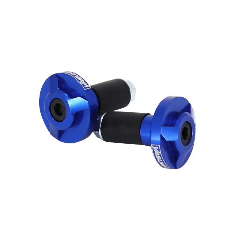 Embout de guidon Yasuni Pro Race aluminium CNC bleu diamètre 17 mm pour guidon 22,2 mm (paire)