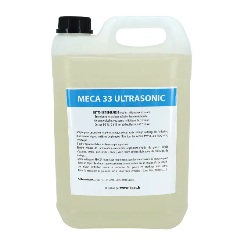 Détergent nettoyeur bac ultrasons professionnel MECA33 5L Sélection P2R