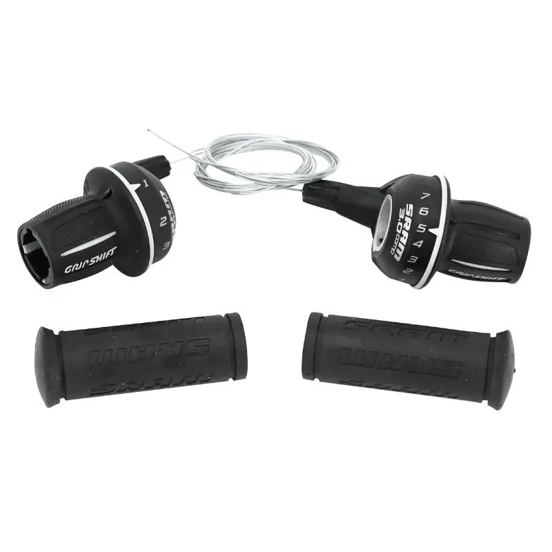 Manettes VTT Sram Gripshift 3.0 indexées 7 vitesses gauche et droite