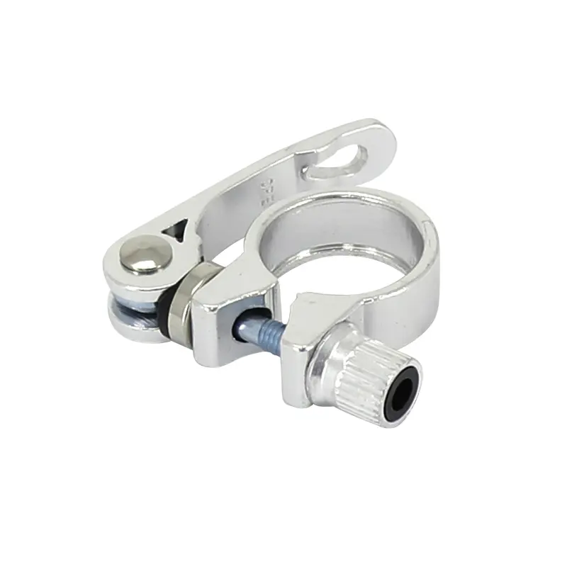 Curea de strângere tija șa rapidă aluminiu argintiu diametru 28,6 mm P2R — vederea 2
