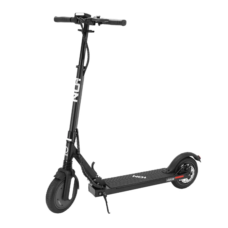 Trottinette electrique i-raw noir roues 8.5 pouces moteur 36V 350W brushless batterie lithium-on 36V 7.5AH 270WH suspension av- frein disque ar (display LCD eclairage LED) homologue EN14619 - I-On
