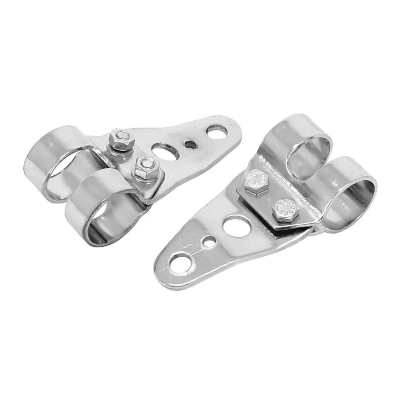Scheinwerferhalter Moped passend MBK 51-Motobecane-Peugeot 103 chrom (diam 26-28MM) (Paar) -selection P2R