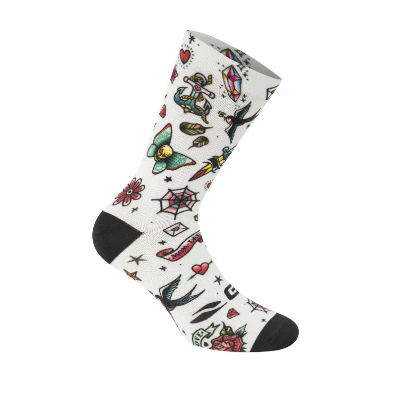 Chaussettes courtes été Gist Trendy Tattoo blanc 38-42 écologique hauteur 20 cm