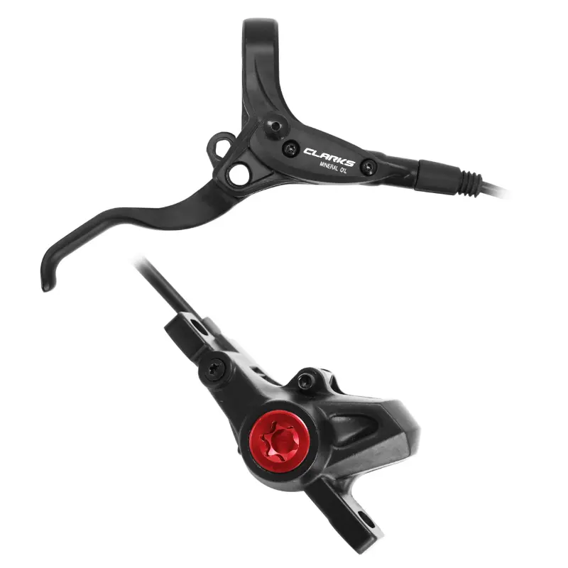 Étrier de frein à disque VTT hydraulique Sélection P2R arrière noir durite 1700 mm système double piston pour disque 160 mm