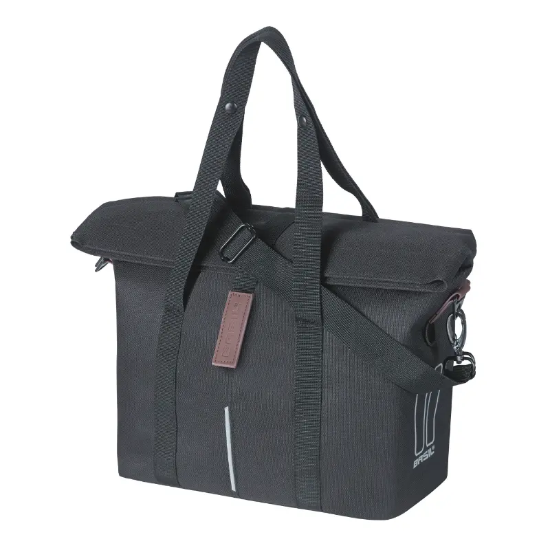 Sac à main vélo Basil City 8-11L noir étanche fixation Klickfix