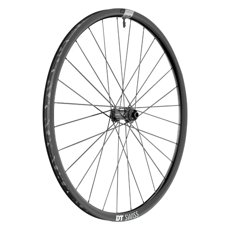 Gravel-Laufrad Scheibenbremse 700 Dt Swiss HG 1800 Vorderrad VAE Centerlock tubeless ready Durchmesserachse 12-100MM schwarz - hält 140KG Felge 24C