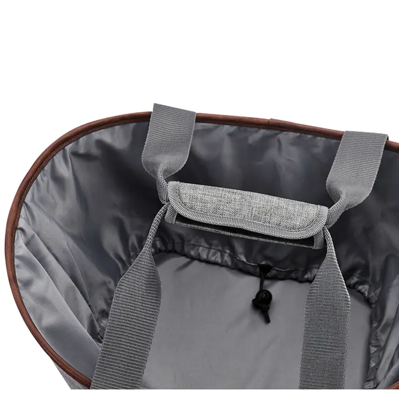Fahrrad-Korb-Handtasche Racktime Agnetha 2.0 grau Gepäckträgerbefestigung (B 34CM x T 26CM x H 37CM) - kompatibel mit Racktime Snapit 2.0 System (neue Version nach 2021, verbaut bei Scott) — Ansicht 3