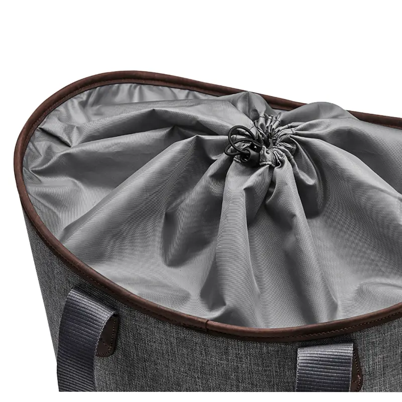 Fahrrad-Korb-Handtasche Racktime Agnetha 2.0 grau Gepäckträgerbefestigung (B 34CM x T 26CM x H 37CM) - kompatibel mit Racktime Snapit 2.0 System (neue Version nach 2021, verbaut bei Scott) — Ansicht 4
