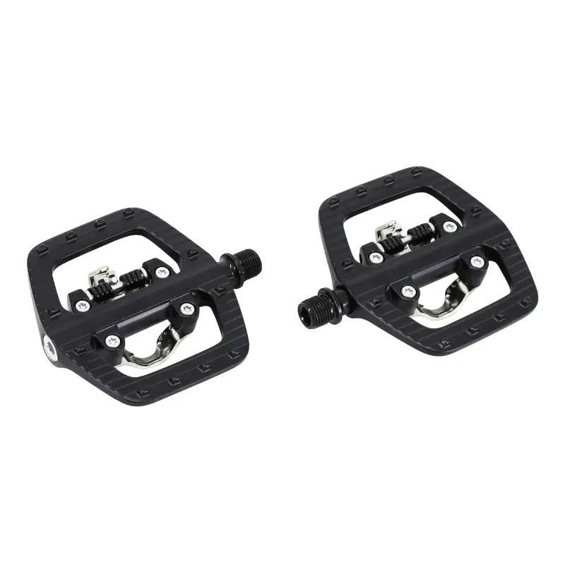 뉴턴 R63 범용 MTB 클릿 페달 블랙 알루미늄 D9-16 베어링 1면 시마노-SPD 포함 클릿 (페어) 타입 시마노 PD-EH500