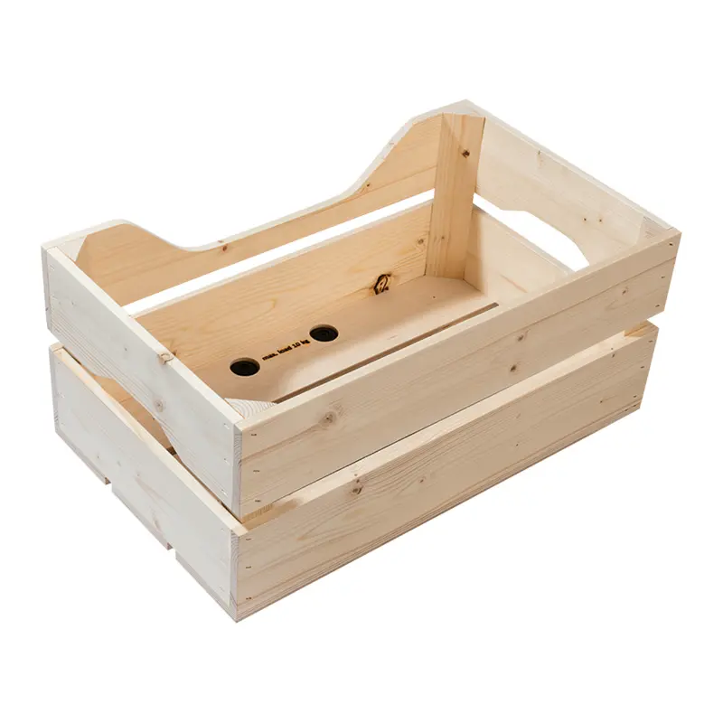 Holz-Gepäckkasten Racktime Woodpacker 2.0 mit Tragegriff für Gepäckträger 49x24x29 cm