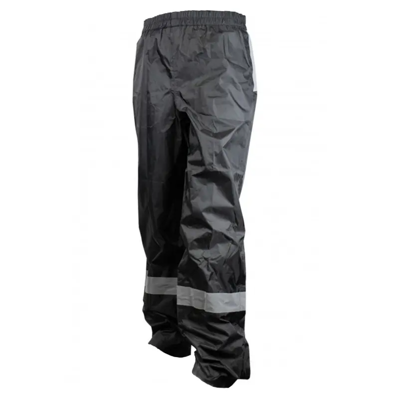 Regenhose wasserdicht schwarz mit Reflektor Größe M-L (CE-geprüft) -Größe 1.68 bis 1.78M