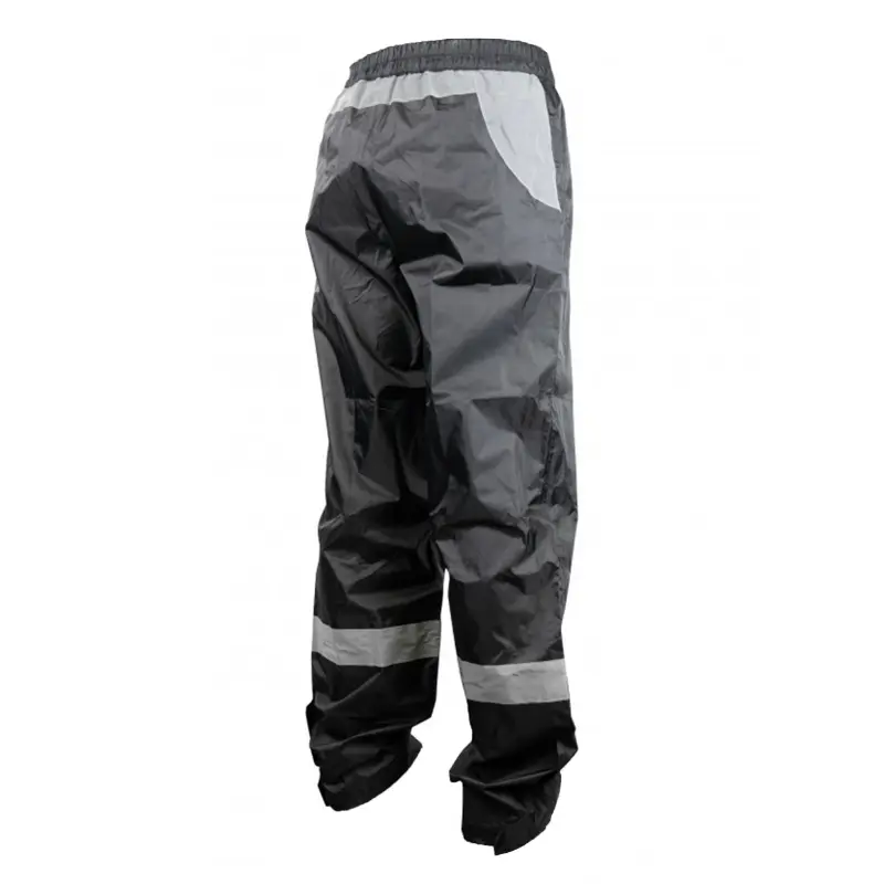 Regenhose wasserdicht schwarz mit Reflektor Größe M-L (CE-geprüft) -Größe 1.68 bis 1.78M — Ansicht 2
