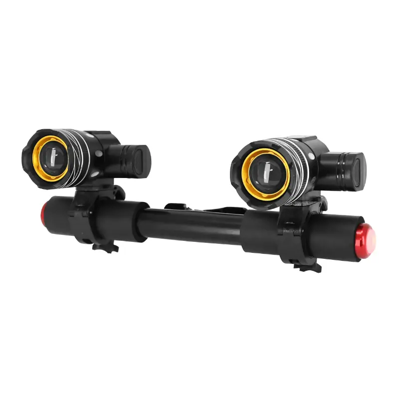 Frontbeleuchtung LED für Xiaomi E-Scooter aufladbar USB verstellbar (x2) mit Halterung
