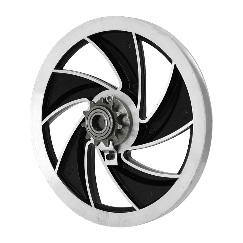 Poulie cyclo adaptable Peugeot MBK 51 103 SP MVL alu ellipse noir avec pignon 11 DTS