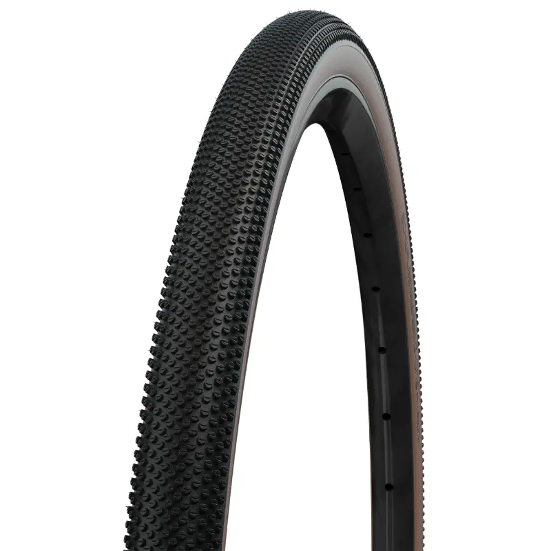 Pneu gravel Schwalbe G-One Allround 700 x 45 noir-flanc bronze Tubeless Ready TS (45-622)