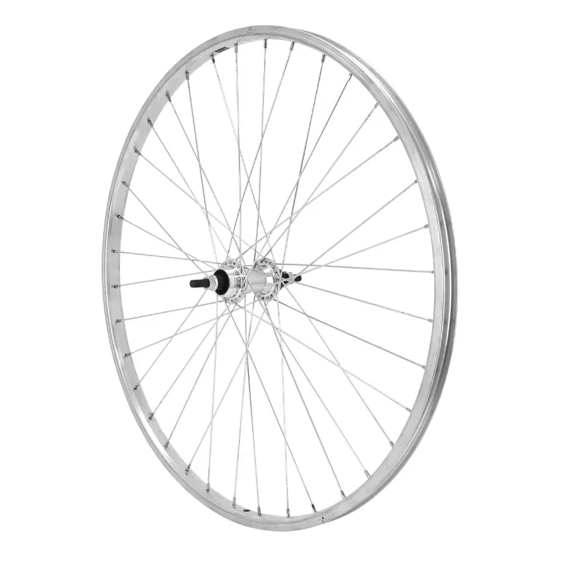 Roue city patin 650X35B arriere jante et moyeu alu axe plein roue libre 1-3V (35-584) (vendu avec ecrou 10X100) jante 19C